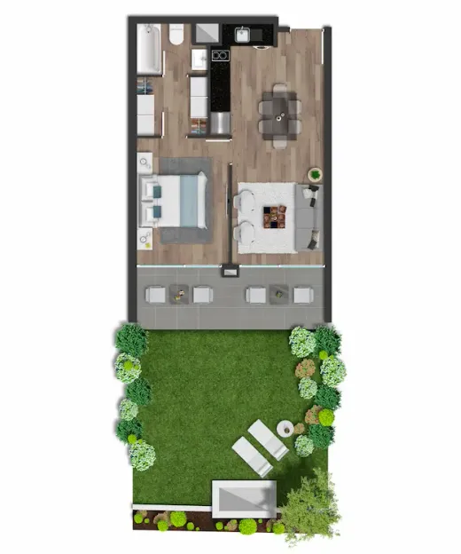 Modelo E · 51,25 m²